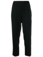 Theory High-waisted Cropped Trousers - Black