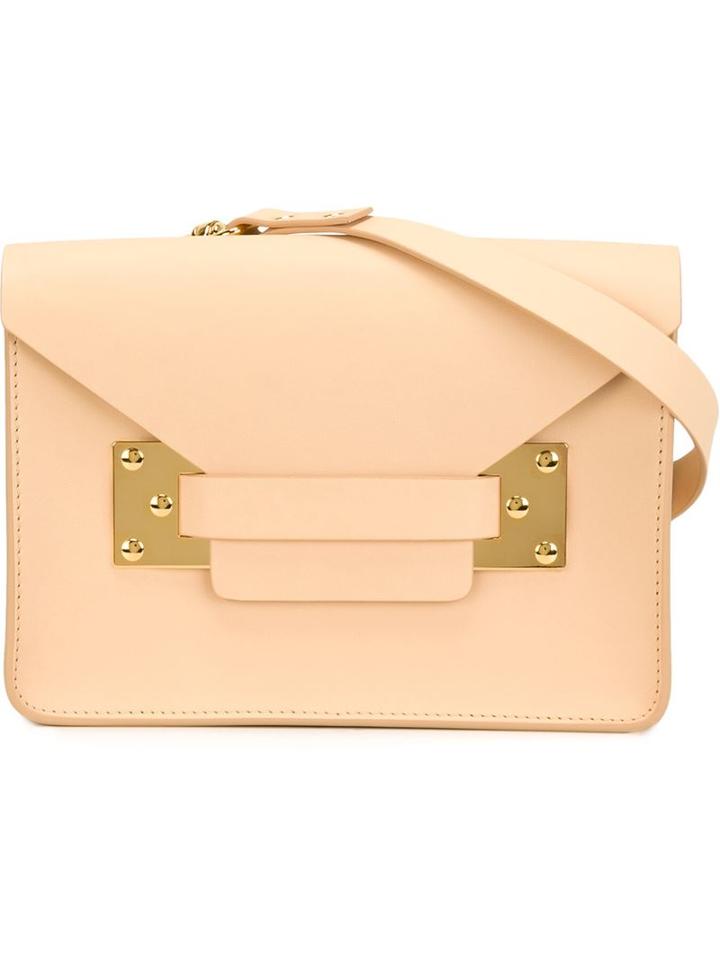 Sophie Hulme Mini Milner Crossbody Bag, Women's, Nude/neutrals, Calf Leather