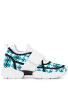 Msgm Woven Houndstooth Sneakers - White