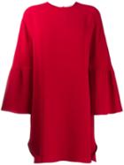 Valentino A-line Dress, Women's, Size: 40, Red, Silk