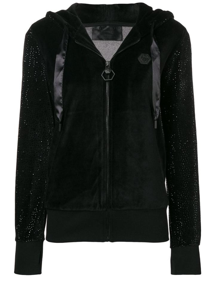Philipp Plein Shiny Signature Hoodie - Black