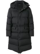 Emporio Armani Padded Hooded Coat - Black