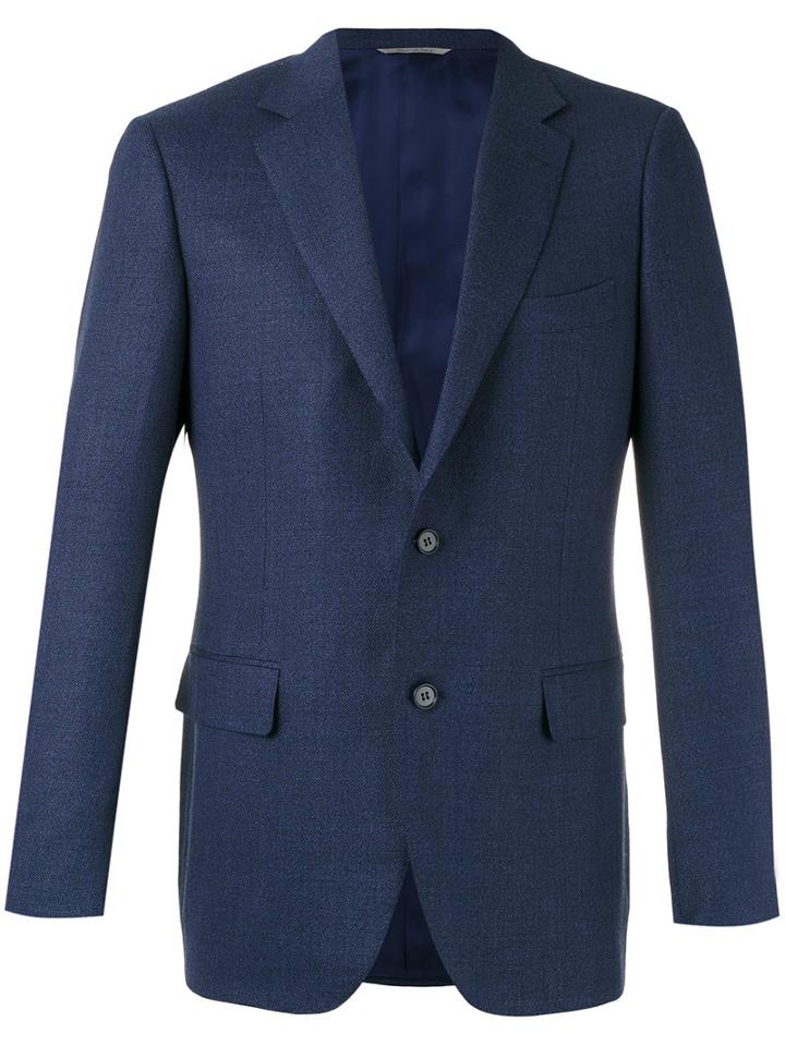 Canali - Two Button Blazer - Men - Cupro/wool - 50, Blue, Cupro/wool