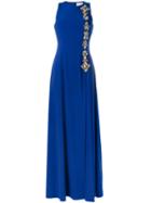 Stefano De Lellis - Embellished Sleeveless Maxi Dress - Women - Polyester/spandex/elastane - 42, Blue, Polyester/spandex/elastane