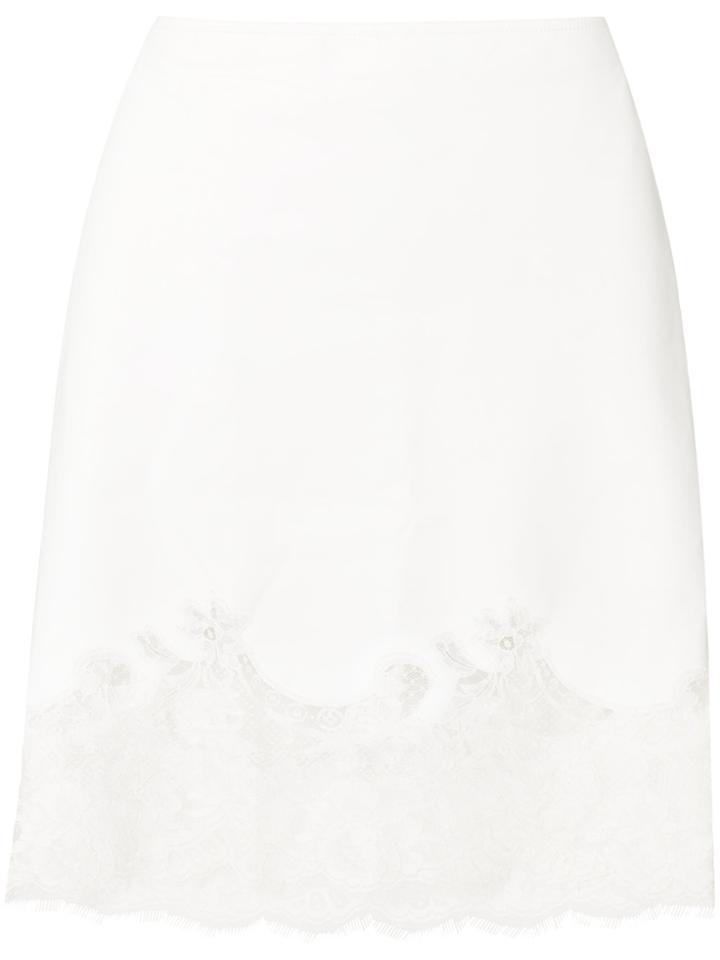 Givenchy Lace-hem Pencil Skirt - White