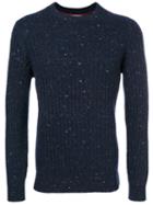 Brunello Cucinelli - Speckled Crew Neck Jumper - Men - Polyamide/cashmere/wool - 50, Blue, Polyamide/cashmere/wool