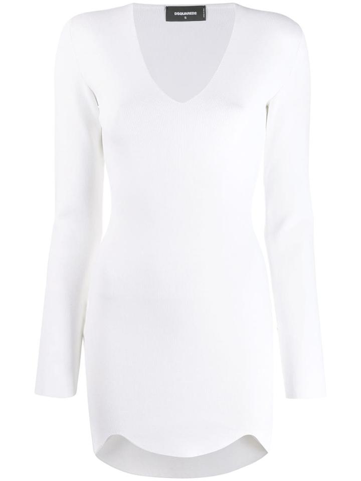 Dsquared2 Fitted Mini Dress - White