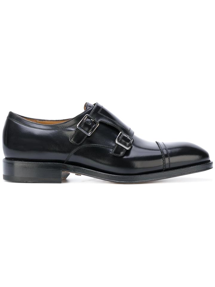 Salvatore Ferragamo Monk Strap Shoes - Black