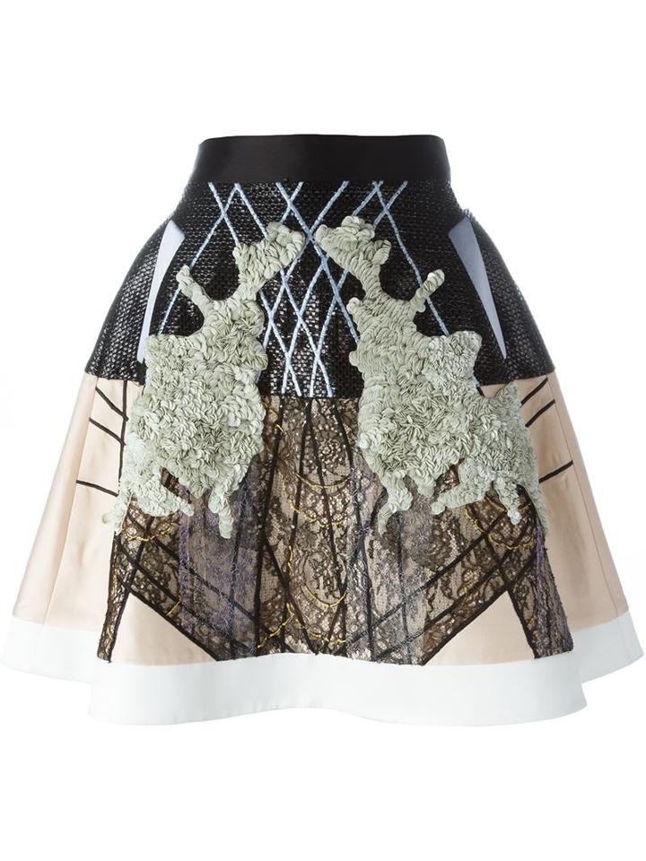 Hussein Bazaza Embellished A-line Skirt