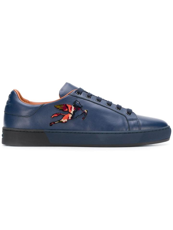 Etro Pegasus Embroidered Sneakers - Blue