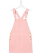Finger In The Nose Dungaree Dress - Pink & Purple