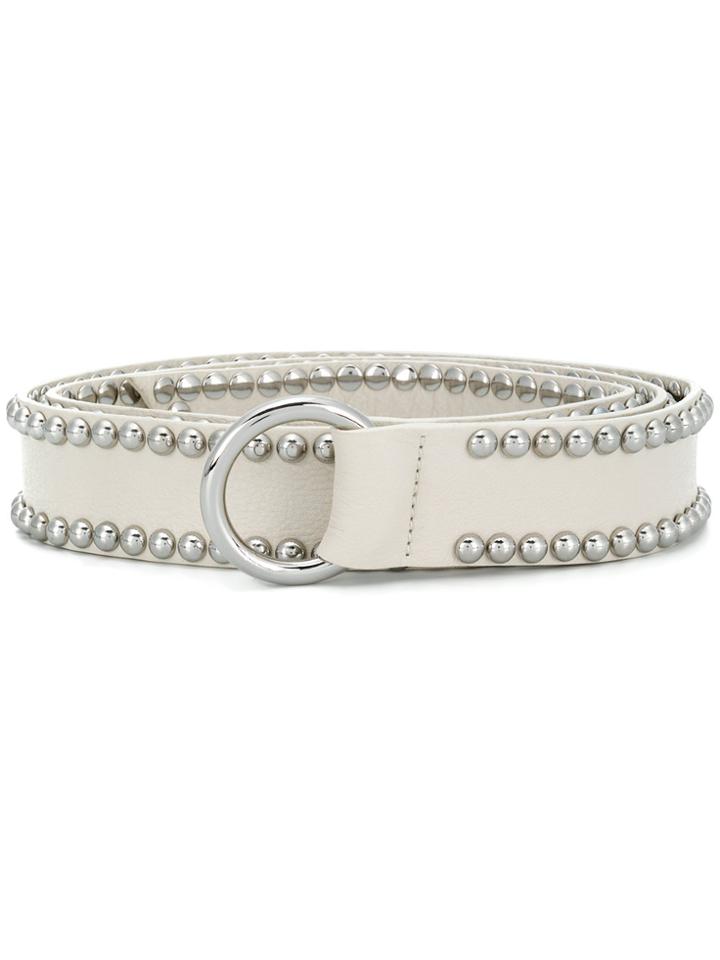 B-low The Belt Woven Buckle Belt - White