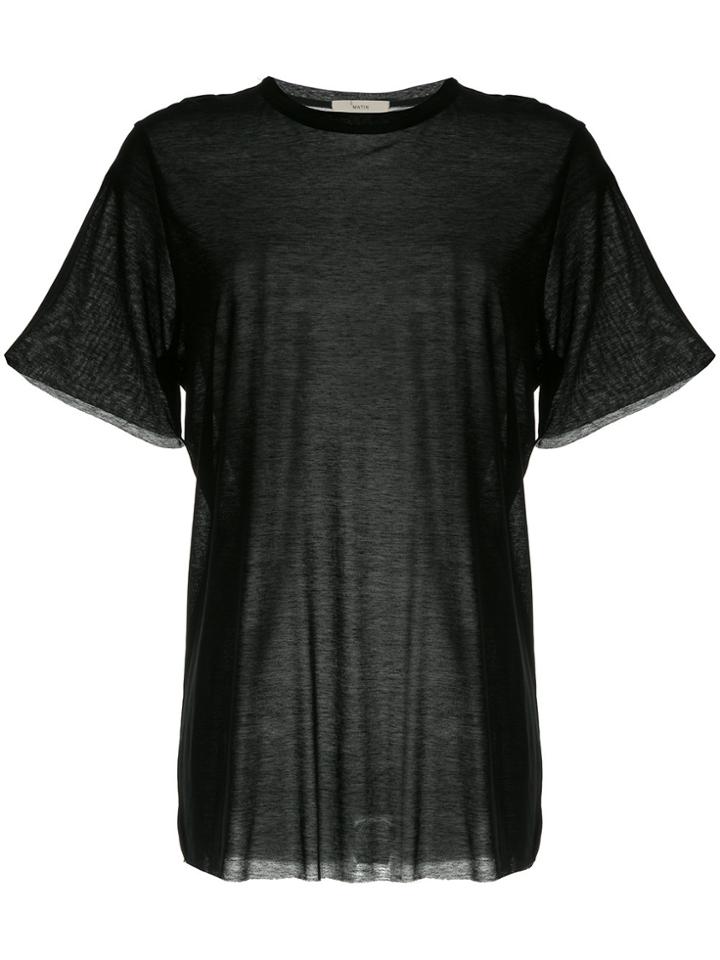 Matin Basic Plain T-shirt - Black