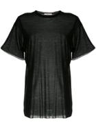Matin Basic Plain T-shirt - Black