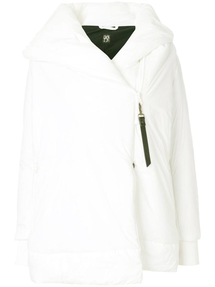 Bacon Side Zip Puffer Jacket - White