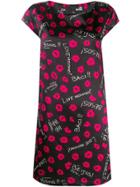 Love Moschino Printed Shift Dress - Black