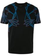 Les Hommes Line Print T-shirt, Men's, Size: Xl, Black, Cotton