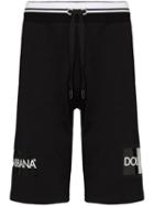 Dolce & Gabbana Logo Printed Track Shorts - Black