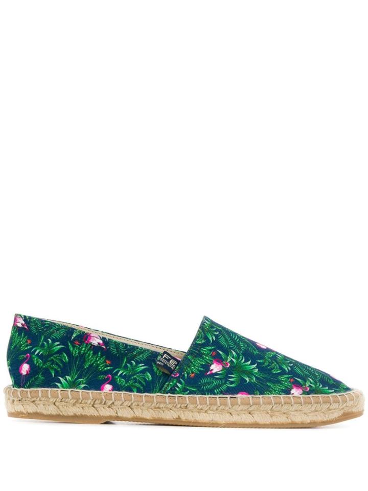 Fefè Tropical Print Espadrilles - Blue