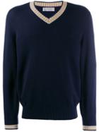 Brunello Cucinelli Half English Rib Knit Sweater - Blue