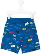 Stella Mccartney Kids - Printed Shorts - Kids - Cotton - 6 Yrs, Boy's, Blue