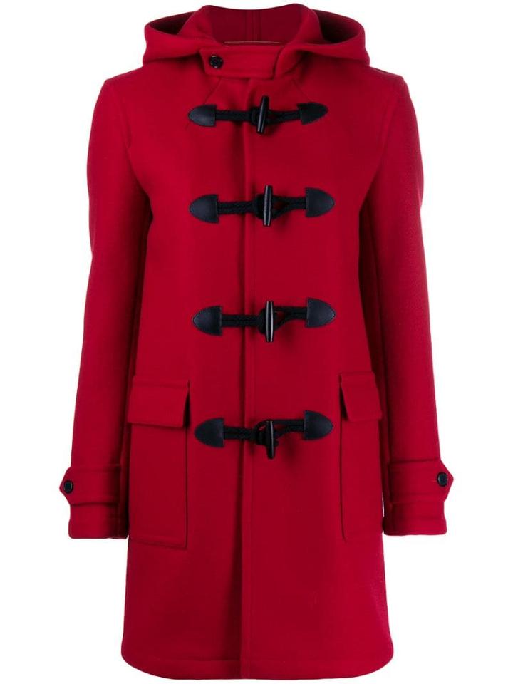 Saint Laurent Trenca Duffle Coat - Red