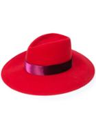 Eugenia Kim Satin Band Fedora Hat - Red
