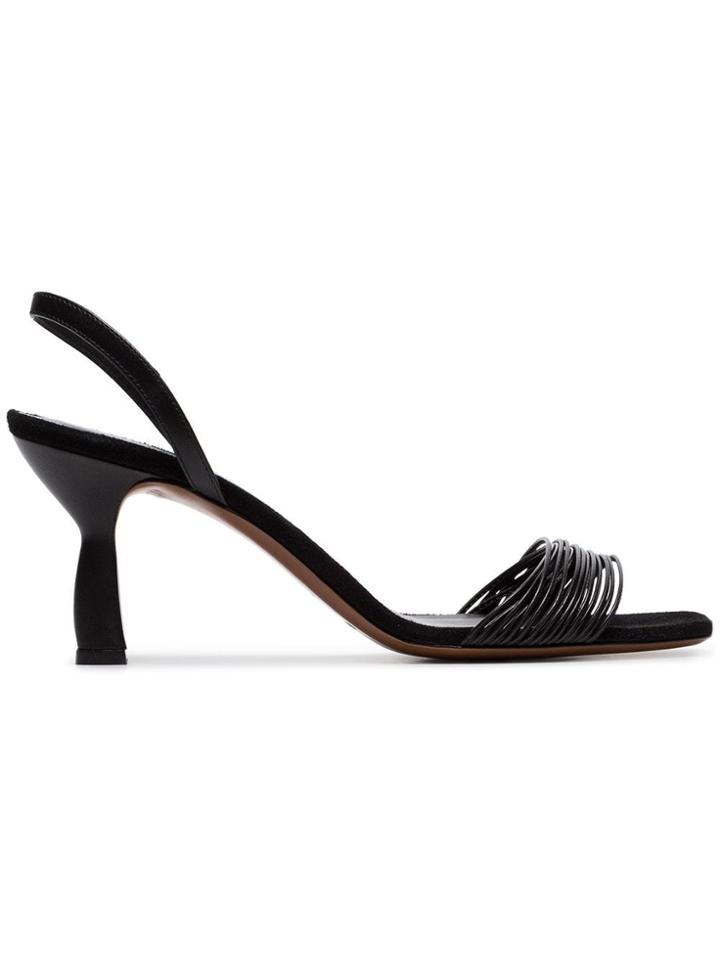 Neous Black Dilemma 80 Slingback Leather Sandals