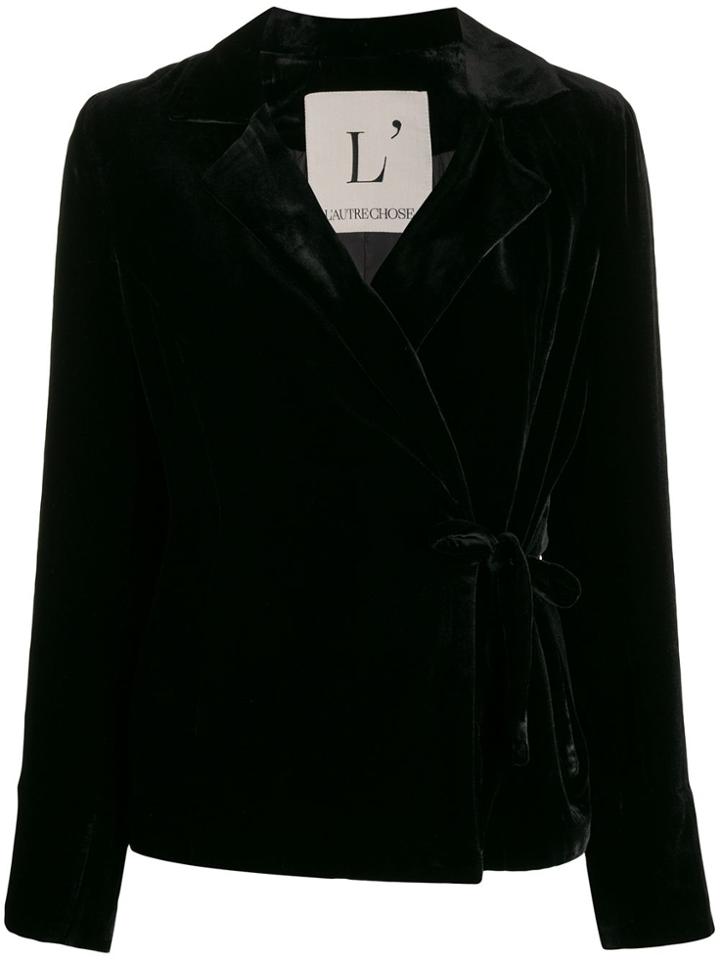 L'autre Chose Side Tie Blazer - Black