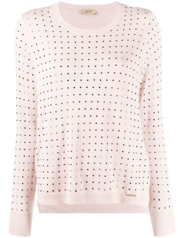 Liu Jo Stud Embellished Jumper - Pink