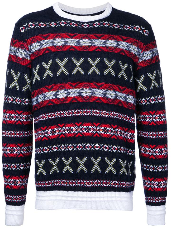 Coohem Fair Isle Knit Jumper - Blue