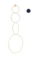 Jacquemus Asymmetric Long Hoop Earrings - Gold