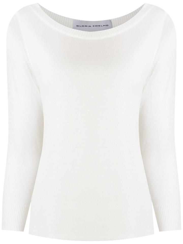 Gloria Coelho Knitted Blouse - White