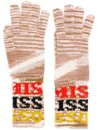 Missoni Logo Knitted Gloves - Nude & Neutrals