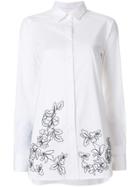 Ermanno Ermanno Embroidered Longline Shirt - White