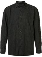 Issey Miyake Tonal Splatter Print Shirt, Men's, Size: 4, Black, Polyester