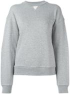 T By Alexander Wang Crew Neck Sweatshirt, Women's, Size: Large, Grey, Cotton/polyester/modal