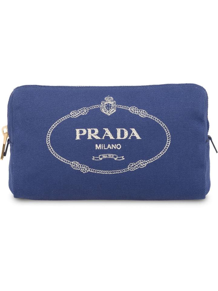 Prada Fabric Cosmetic Pouch - Blue