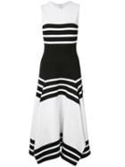 Rosetta Getty Striped Dress, Women's, Size: Xs, Black, Silk/viscose/spandex/elastane