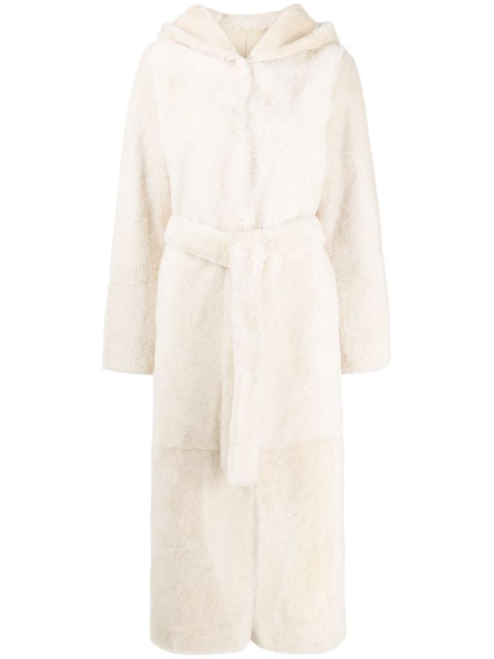Yves Salomon Tie Waist Coat - Neutrals