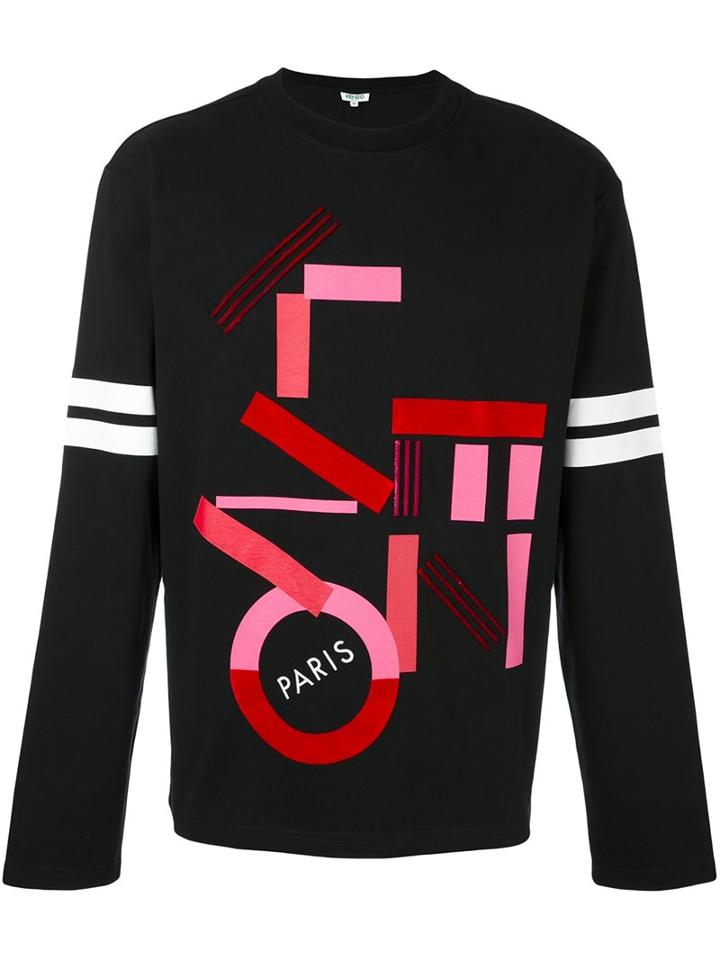 Kenzo Logo Print Sweatshirt, Men's, Size: Small, Black, Cotton