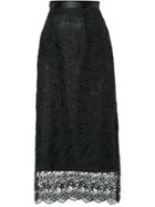 Iro Straight Leather Skirt - Black