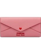 Miu Miu Madras Love Wallet - Pink