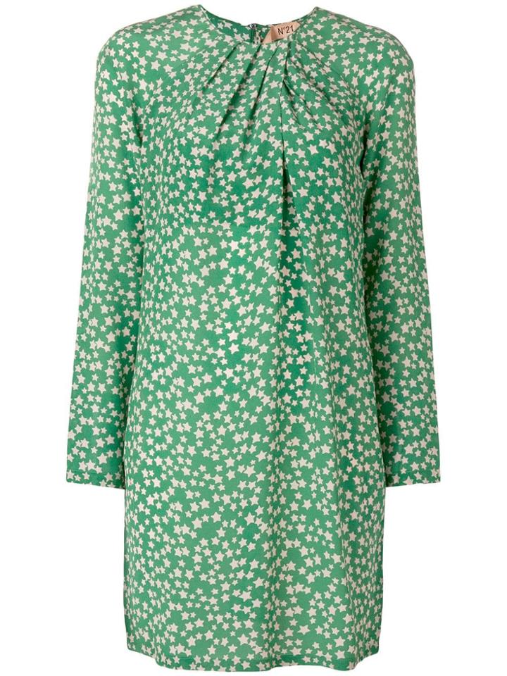 No21 Star Print Dress - Green