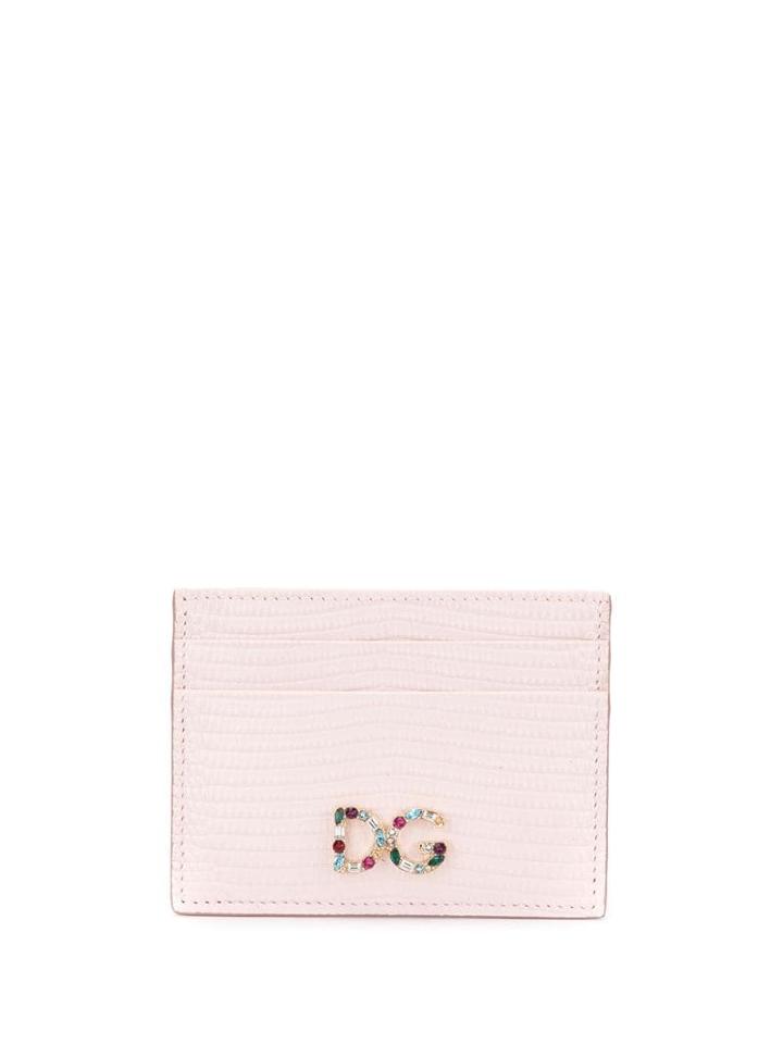 Dolce & Gabbana Crystal Logo Cardholder - Pink