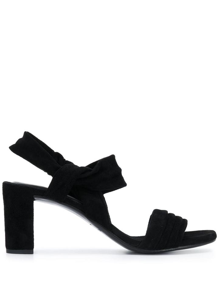 Del Carlo Suede Sandals - Black