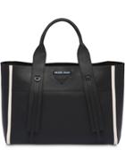 Prada Ouverture Large Leather Bag - Black