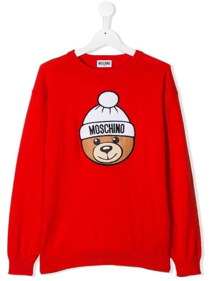 Moschino Kids Embroidered Logo Jumper