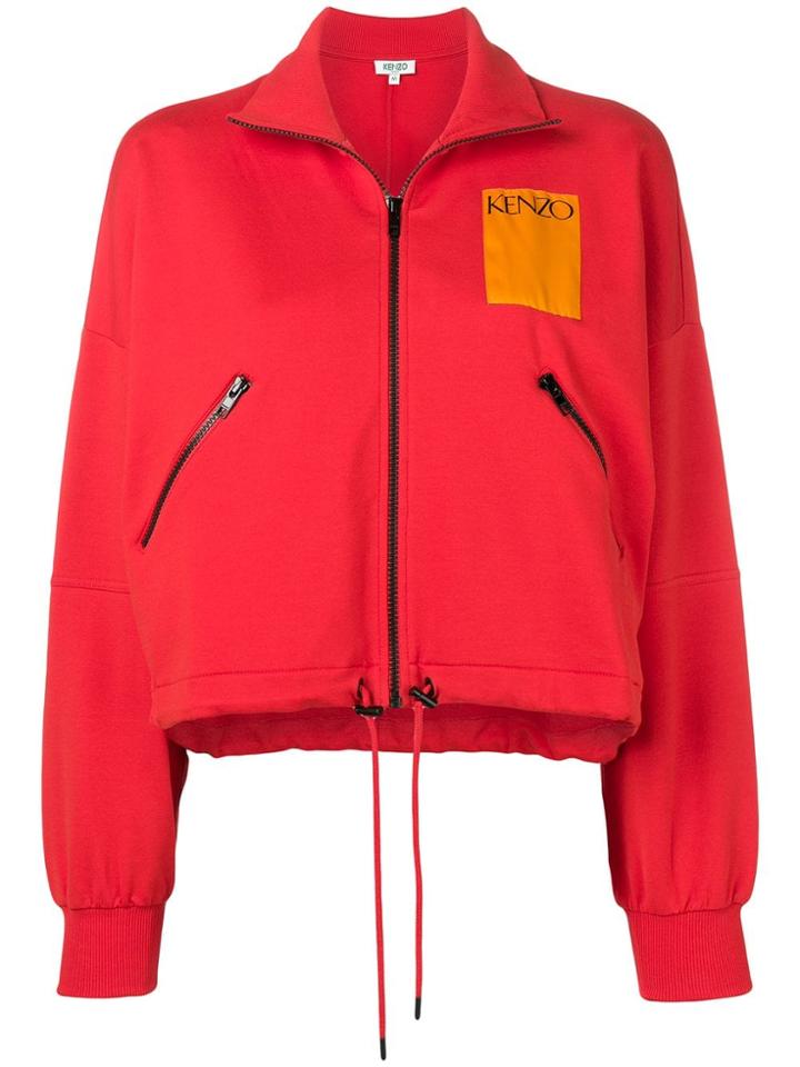 Kenzo Drawstring Crop Jacket - Red