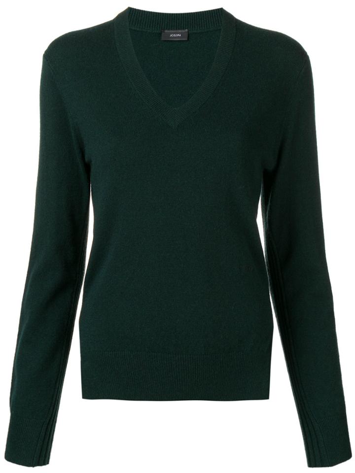 Joseph V-neck Sweater - Green